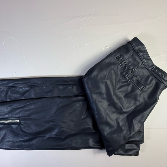 Royal Underground Blank NYC Black vegan leather Skinny Pants - Picture 1 of 12